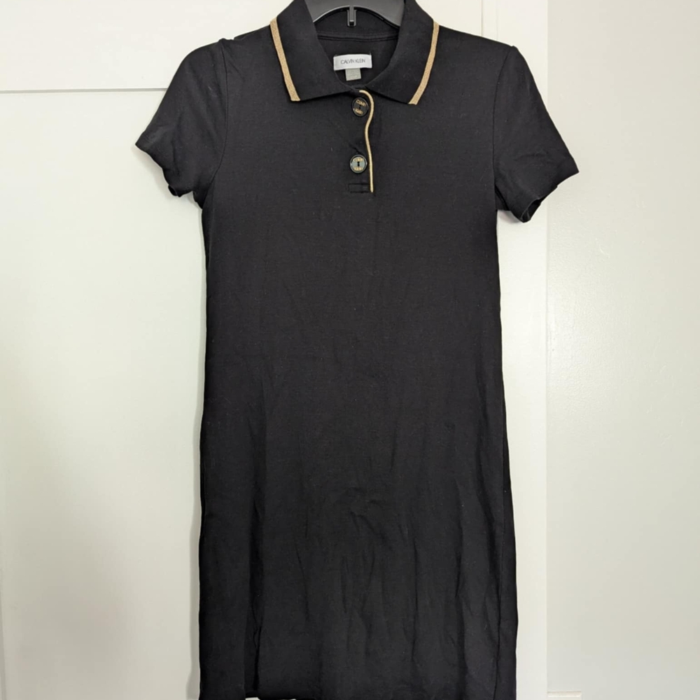 Calvin Klein Short Black Polo Dress